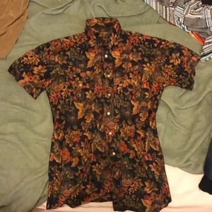 Suede Pearl snap floral